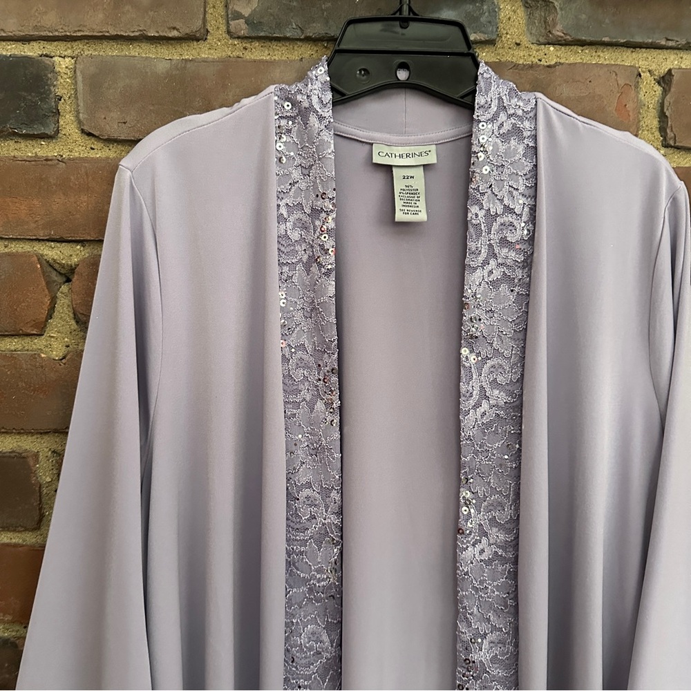 Catherines Open Front Jacket Sequined Embellished… - image 2